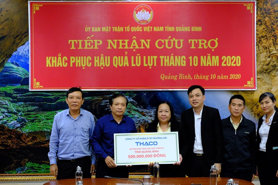 Thaco ủng hộ Quảng Bình, Quảng Trị, Quảng Nam