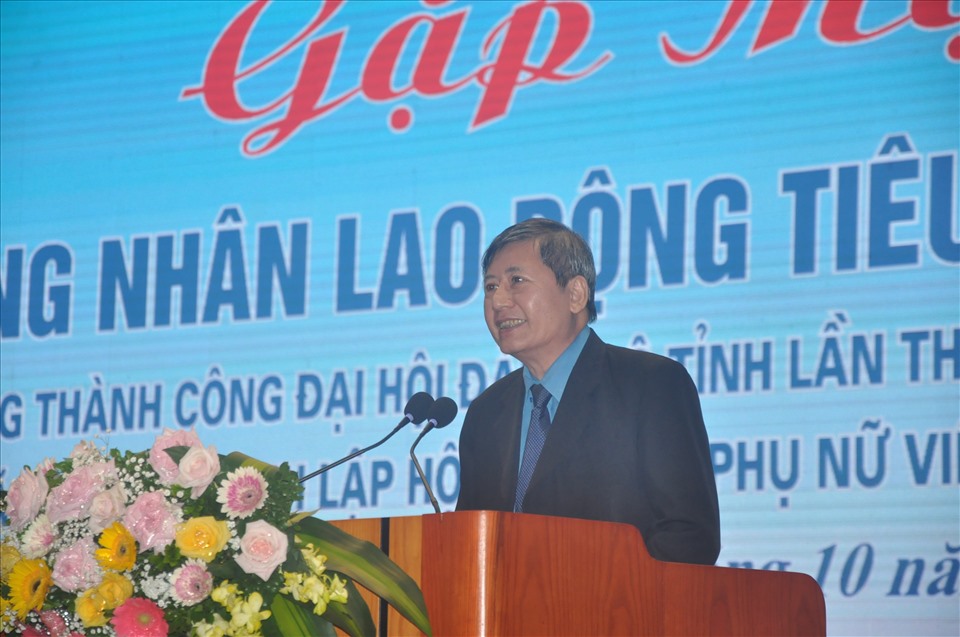 Ông Trần Thanh Hải – Phó Chủ tịch Thường trực Tổng Liên đoàn Lao động Việt Nam - phát biểu tại buổi gặp mặt. Ảnh: Bảo Hân.