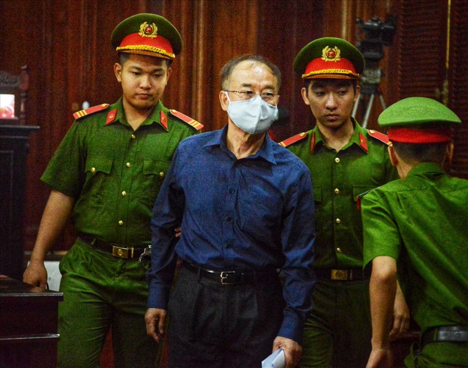 Bị cáo Nguyễn Thành Tài tại phiên tòa sơ thẩm. Ảnh: Anh Tú
