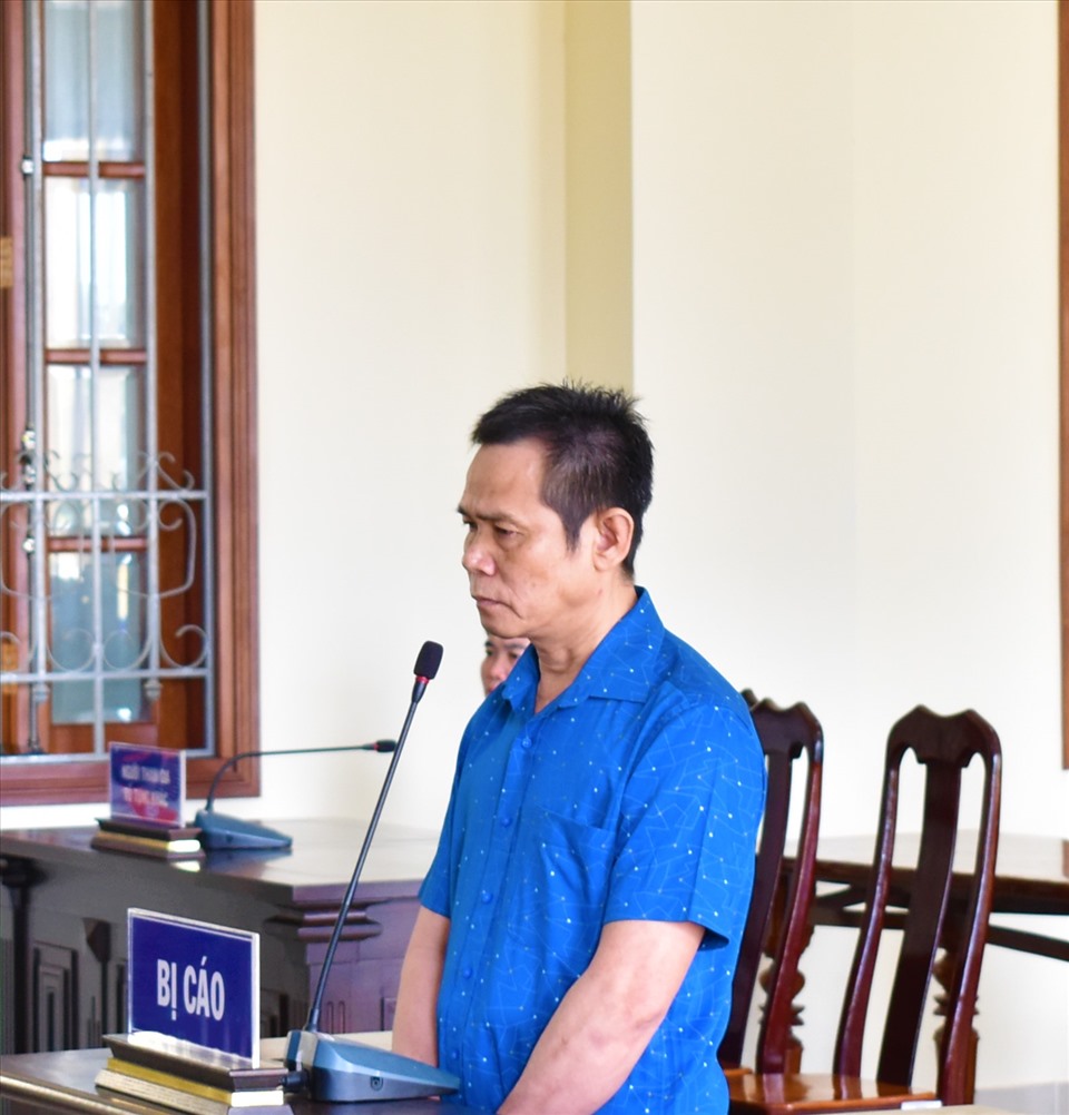 Bị cáo Nguyễn Thanh Hoàng tại phiên tòa sơ thẩm. Ảnh: Thành Nhân