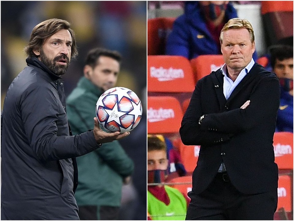 Sự chú ý ở Champions League tuần này sẽ hướng tới 2 huấn luyện viên Andrea Pirlo và Ronald Koeman. Ảnh: Getty Images