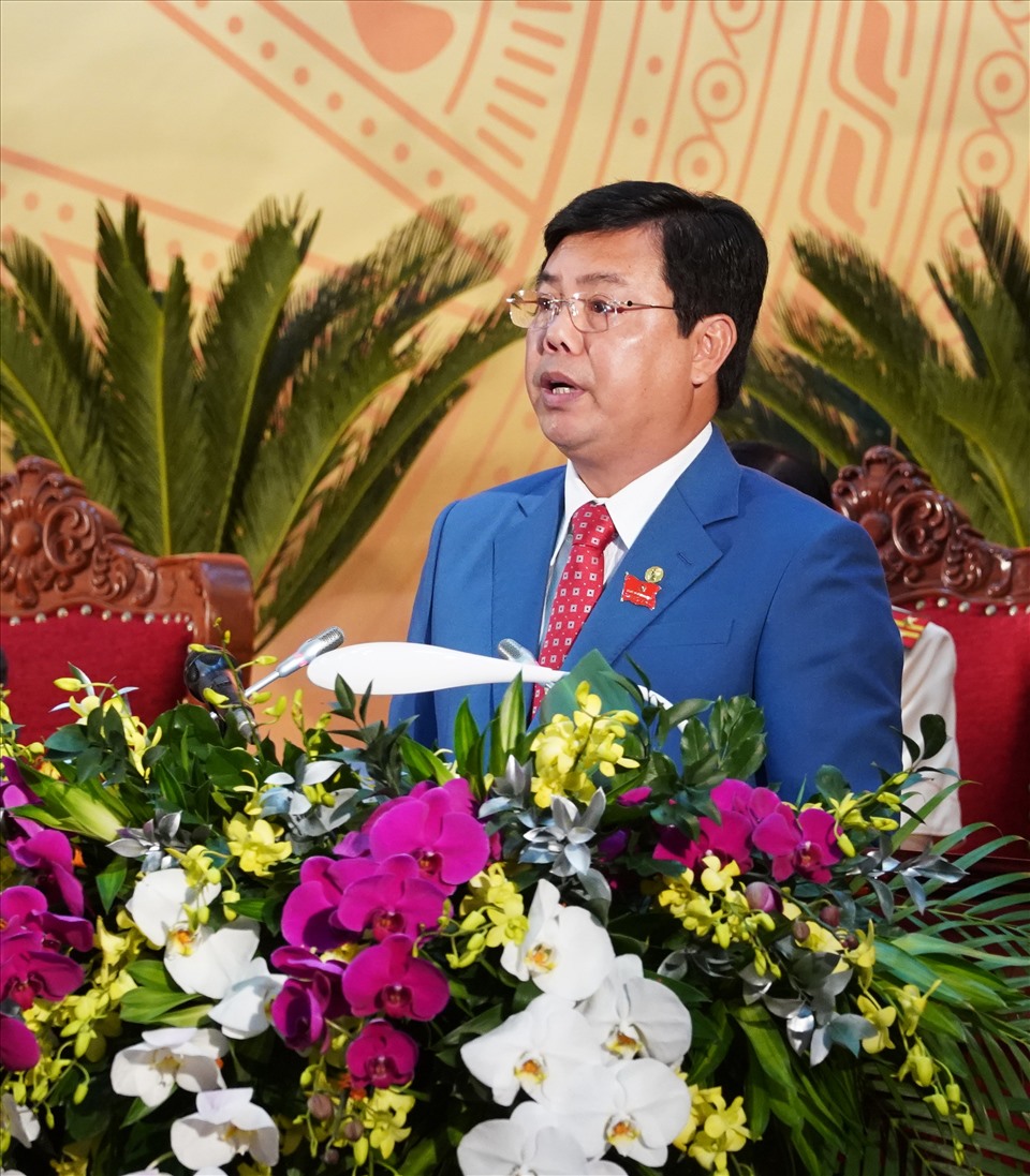 Ông Nguyễn Tiến Hải, tái đắc cử Bí thư Tỉnh ủy Cà Mau. Ảnh Đại hội cung cấp