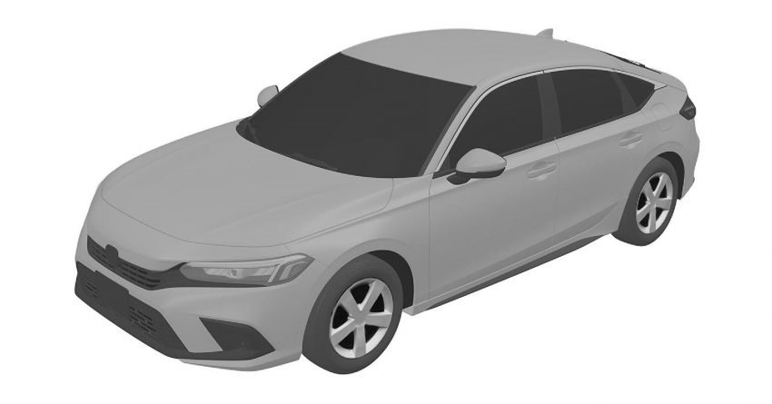 Bản dựng đồ họa của Honda Civic do trang Kolesa công bố. Ảnh: Kolesa