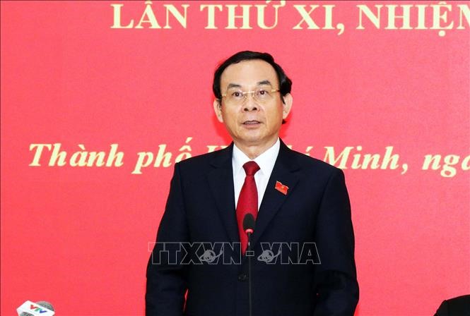 Ông Nguyễn Văn Nên, Bí thư Trung ương Đảng, Bí thư Thành ủy Thành phố Hồ Chí Minh nhiệm kỳ 2020 - 2025. Ảnh: Xuân Khu/TTXVN