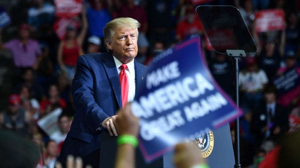 Chiến dịch “Đưa nước Mỹ vĩ đại trở lại” của Tổng thống Donald Trump. Ảnh: Getty Images
