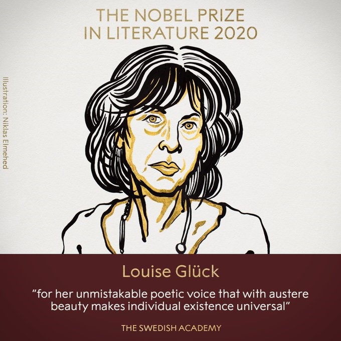 Nhà thơ Mỹ Louise Glück là chủ nhân giải Nobel Văn học 2020. Ảnh: Nobel Prize.