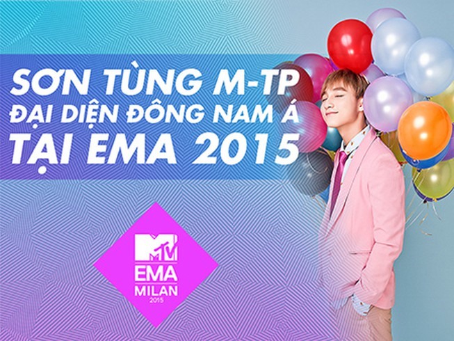 Vượt qua những đối thủ nặng kí từ Thái Lan, Singapore, Phillipines,… Sơn Tùng M-TP chính thức trở thành đại diện khu vực Đông Nam Á trong cuộc đua đến với danh hiệu Best Worldwide Act (Nghệ sĩ quốc tế xuất sắc) tại MTV EMA 2015.