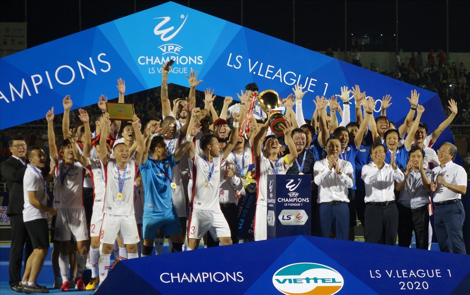 Viettel vô địch V.League 2020 xứng đáng, đại diện cho Việt Nam dự AFC Champions League 2021. Ảnh: Nguyễn Đăng.