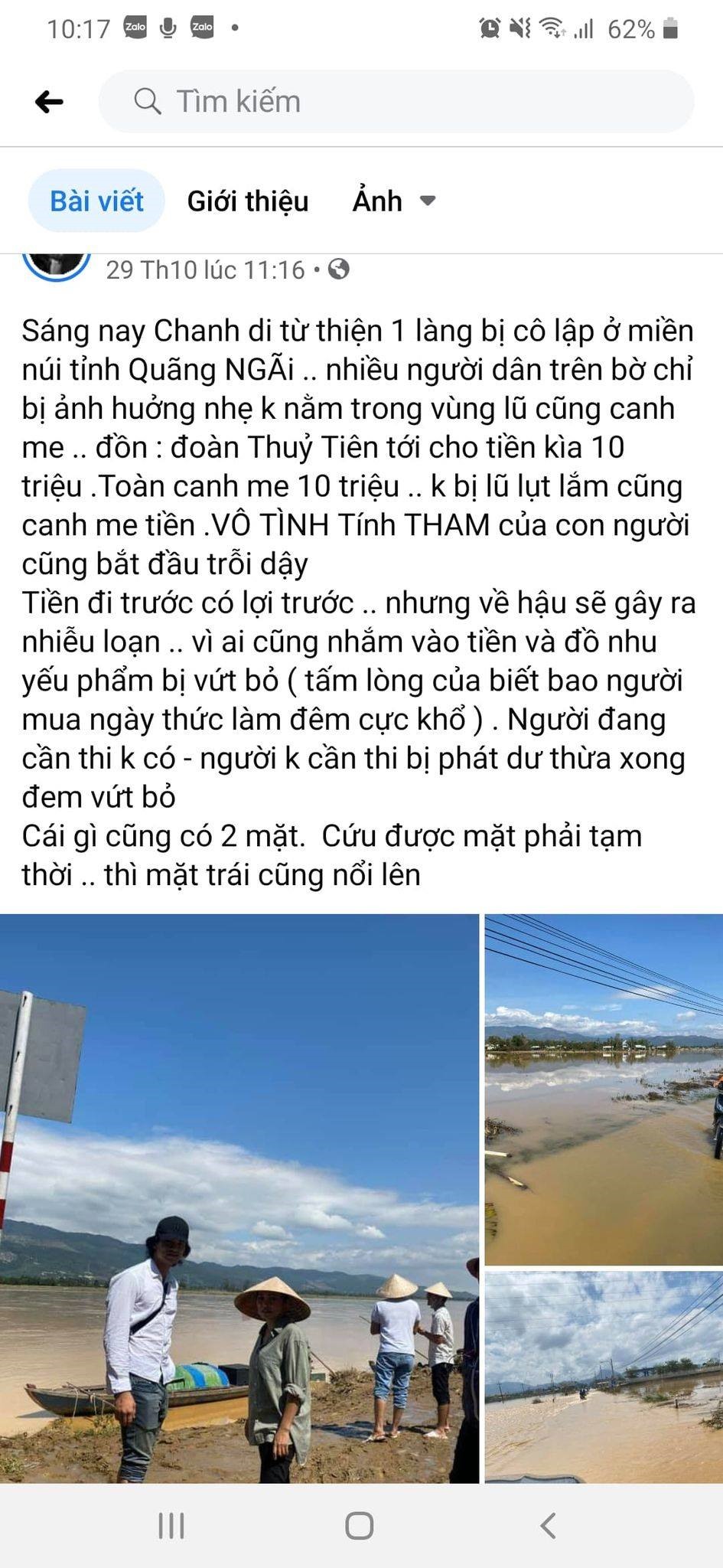 Nội dung ca sĩ Phương Thanh đăng tải lên facebook. Ảnh: Chụp màn hình