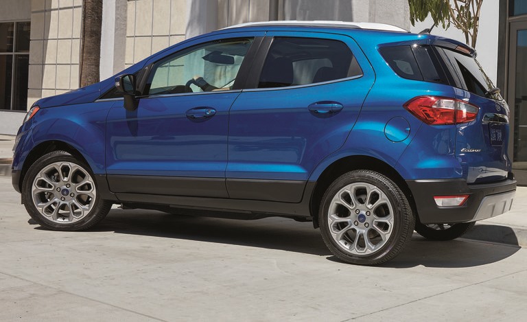 Ford EcoSport vừa ra mắt phiên bản mới không còn bánh xe phía sau để phù hợp với tính chất đô thị hơn. Ảnh: Ford.