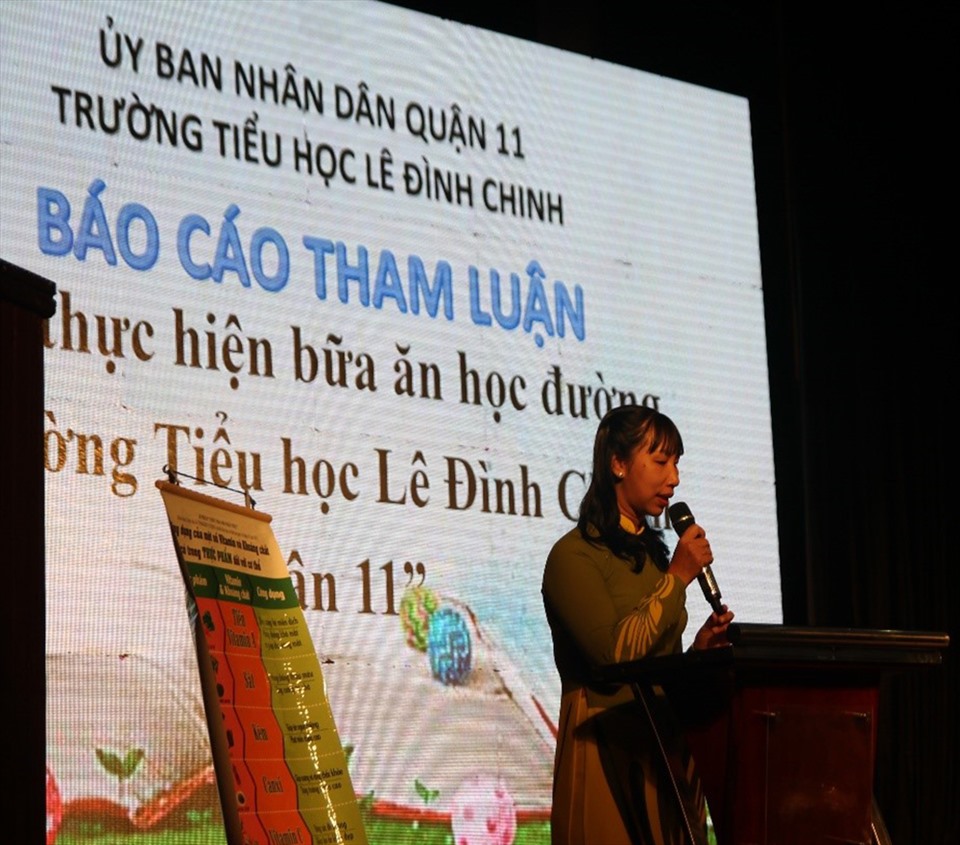 Bà Nguyễn Thị Ngọc Hiền – Phó hiệu trưởng Trường tiểu học Lê Đình Chinh.