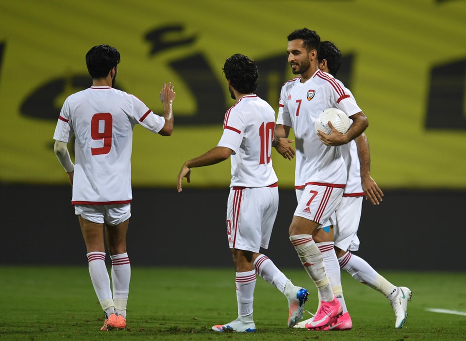 Tuyển UAE liên tục tập huấn, thi đấu giao hữu suốt thời gian qua. Ảnh: UAE FA.