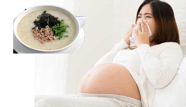 Cháo tía tô là món dễ ăn và có tác dụng giải cảm hiệu quả cho phụ nữ có thai. Đồ họa: Hồng Nhật