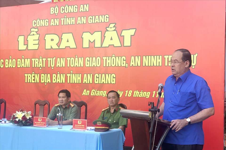 Chủ tịch UBND tỉnh An Giang Nguyễn Thanh Bình phát biểu tại sự kiện. Ảnh: LT
