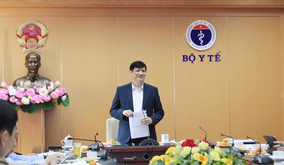 Bộ trưởng Nguyễn Thanh Long phát biểu tại buổi lễ. Ảnh: BYT
