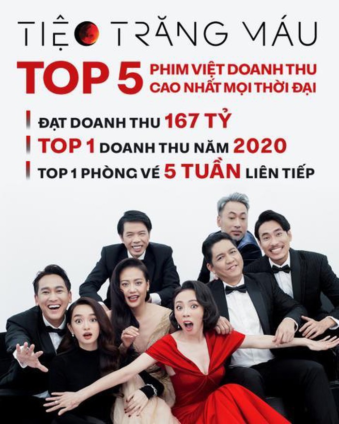 Tiệc trăng máu lọt top 5 phim ăn khách nhất Việt Nam. Ảnh: ĐPCC