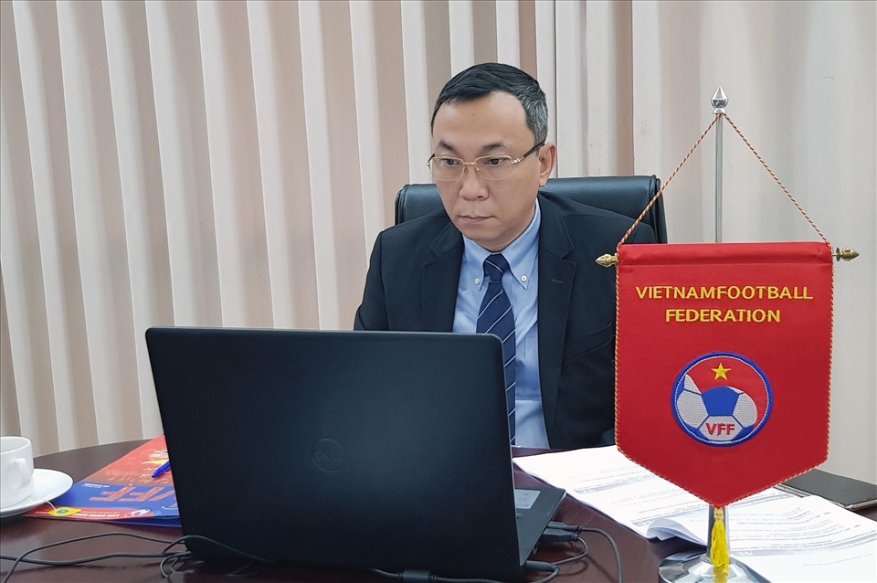 Phó Chủ tịch VFF Trần Quốc Tuấn tham dự cuộc họp của Thường vụ AFC. Ảnh: VFF