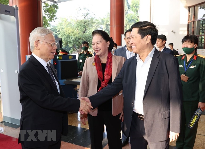 Tổng Bí thư, Chủ tịch Nước Nguyễn Phú Trọng dự Hội nghị.