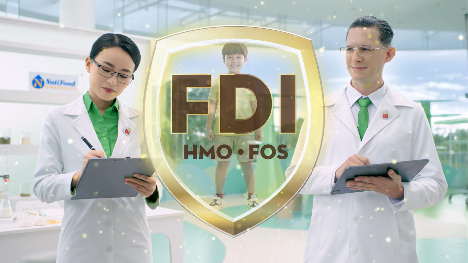 Công thức FDI độc quyền từ Viện Nghiên cứu Dinh dưỡng Nutifood Thụy Điển, xây dựng nền tảng “Đề kháng khỏe - Tiêu hóa tốt“.