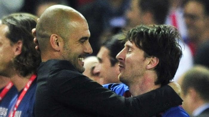 Messi sẽ sớm tái ngộ với huấn luyện viên Pep Guardiola? Ảnh: AFP