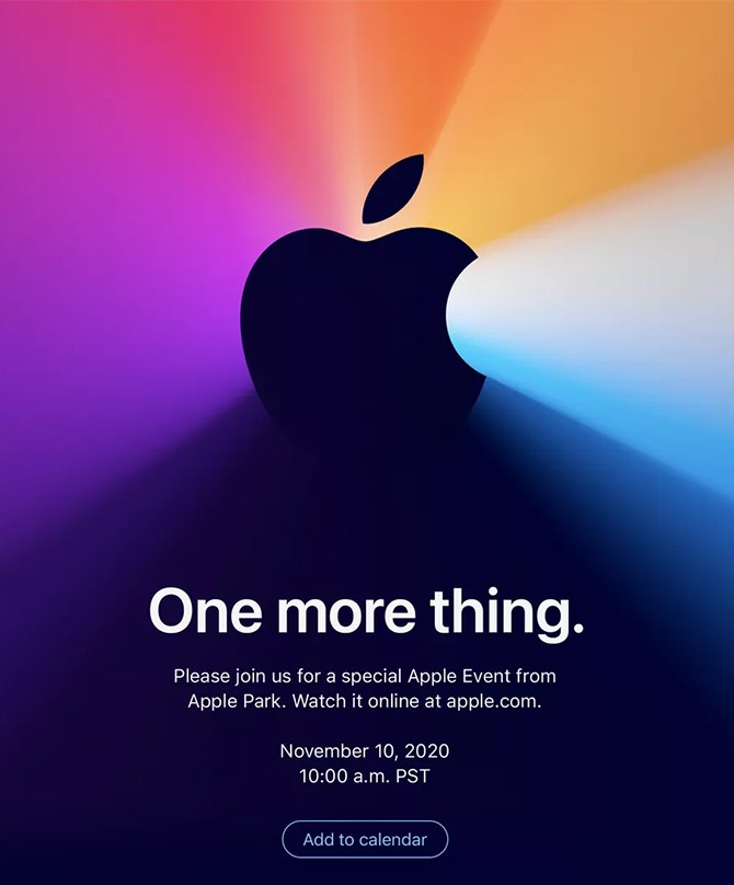 Sự kiện One More Thing của Apple sẽ diễn ra vào ngày 10.11. Ảnh: The Verge.