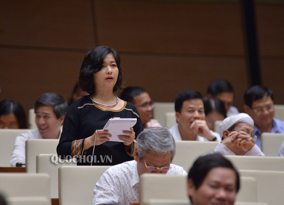 Đại biểu Quốc hội Ksor H’Bơ Khăp, Đoàn Đại biểu Quốc hội tỉnh Gia Lai. Ảnh: Quốc hội