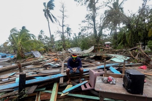Cơn bão Eta để lại hậu quả tàn phá ở Puerto Cabezas, Nicaragua, hôm 4.11. Ảnh: AFP