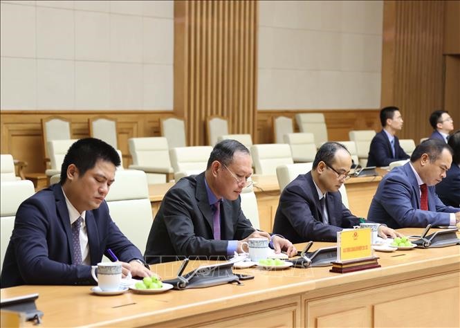 Các Đại sứ, Trưởng Cơ quan đại diện Việt Nam ở nước ngoài tại buổi gặp Thủ tướng Nguyễn Xuân Phúc. Ảnh: Thống Nhất/TTXVN