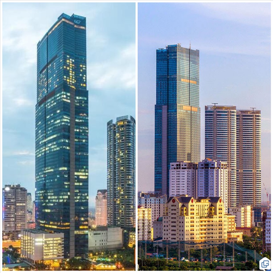 Đứng số một về “độ chạm trời” trong số các tòa nhà tại Hà Nội chính là Keangnam Hanoi Landmark Tower với chiều cao 350m. Đồ họa: Đức Mạnh