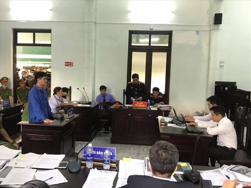 Bị cáo Lê Quang Huy Phương tại tòa. Ảnh: PĐ.