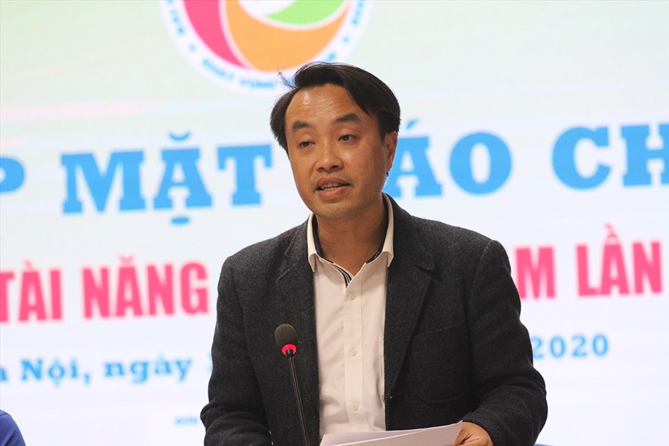 Ông Nguyễn Thiên Tú - Giám đốc Trung tâm phát triển KHCN và Tài năng trẻ - Phó Trưởng Ban Tổ chức Đại hội. Ảnh T.Vương