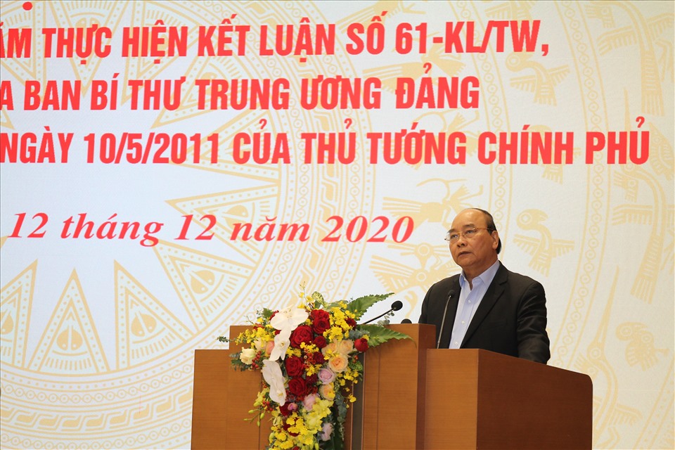 Thủ tướng Chính phủ Nguyễn Xuân Phúc phát biểu tại Hội nghị. Ảnh Thu Hà