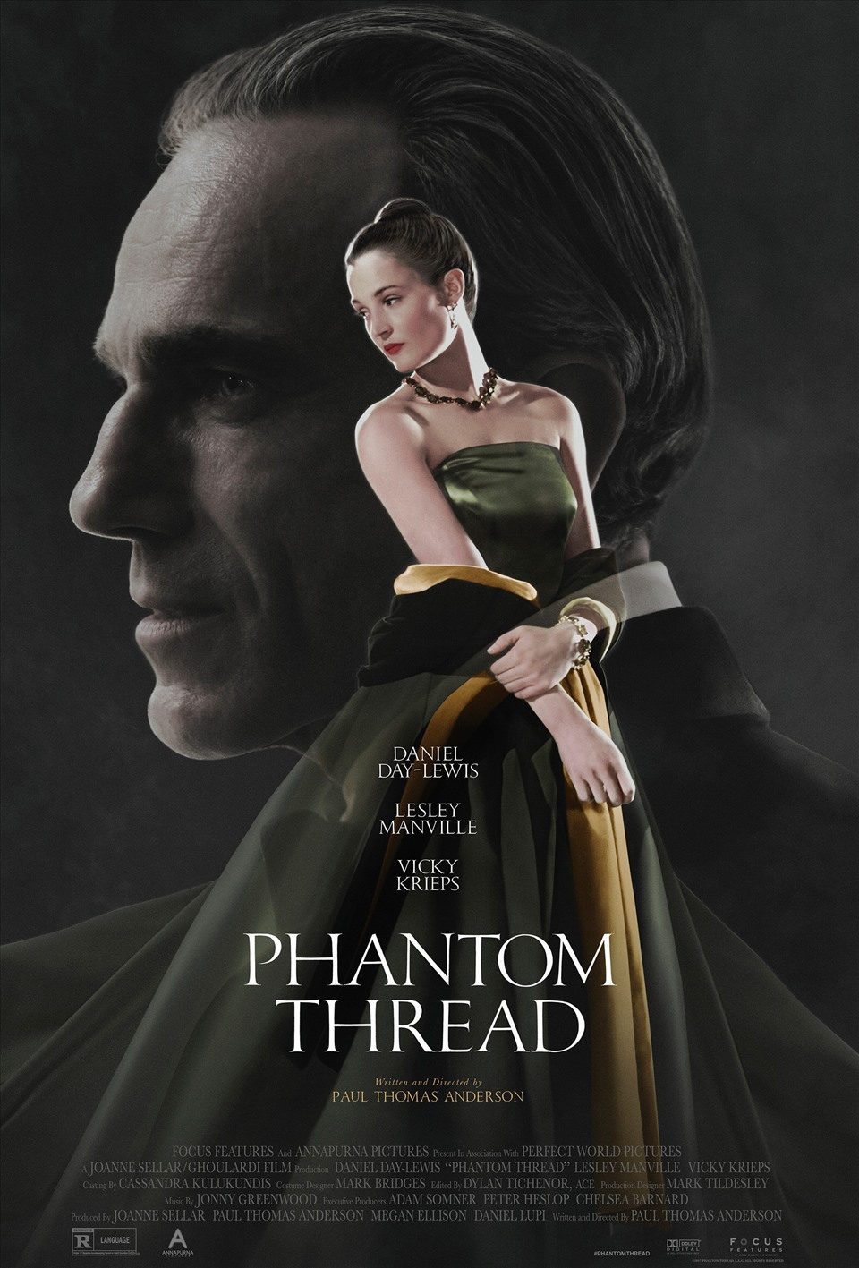 Phantom Thread (tạm dịch: Bóng ma sợi chỉ). Ảnh poster