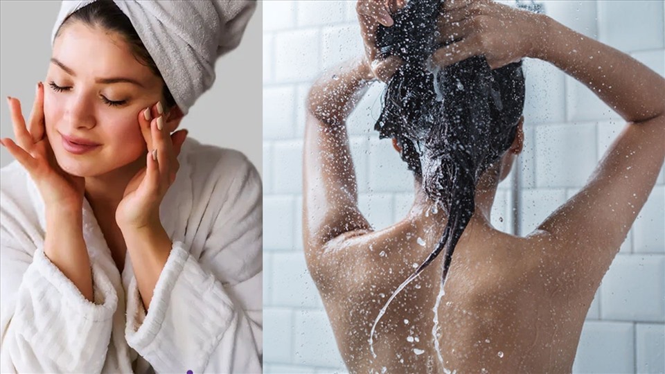 Làm nóng người trước khi tắm để cơ thể thích nghi với thời tiết lạnh buốt. Ảnh đồ họa: SC