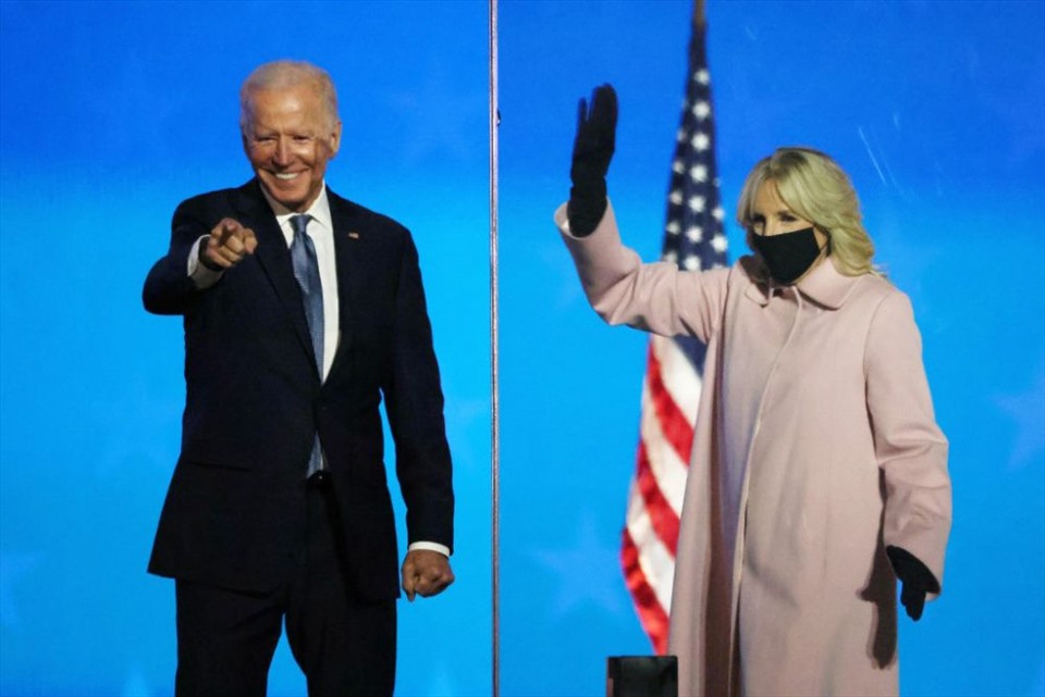 Sau khi ông Joe Biden được xác nhận đắc cử Tổng thống Mỹ, bà Jill thường xuyên xuất hiện cùng chồng tại các sự kiện quan trọng. Ảnh: AFP