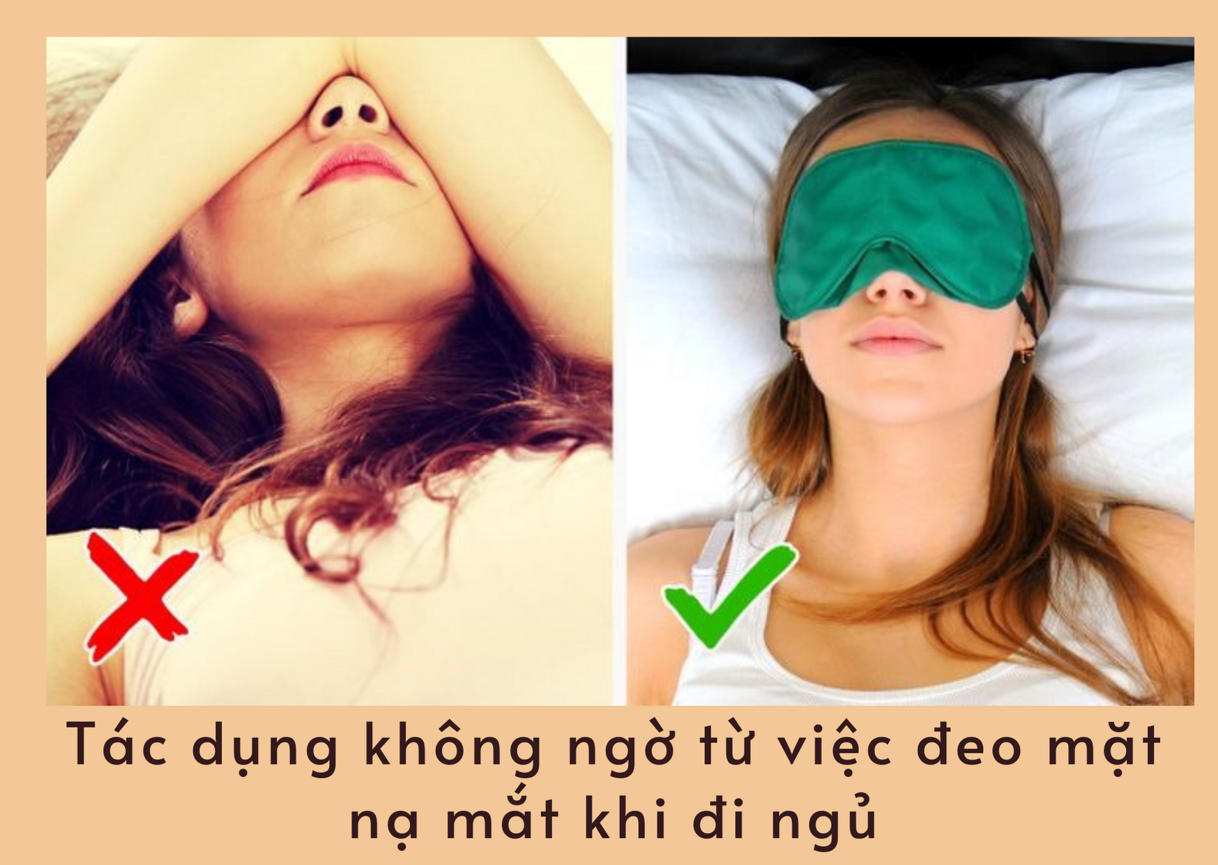Tác dụng không ngờ từ việc đeo mặt nạ mắt khi đi ngủ.
