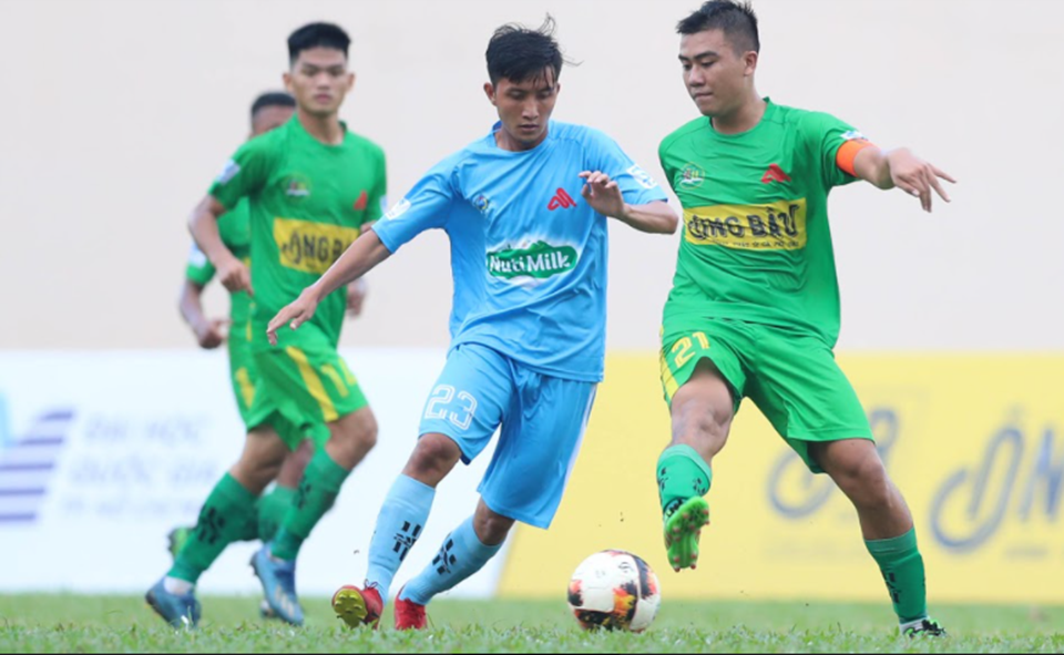 ĐH Nông Lâm (xanh lá cây) sẽ gặp lại ĐH Cần Thơ của bầu Hải ở trận chung kết SV-League 2020. Ảnh: Thông Nguyễn.