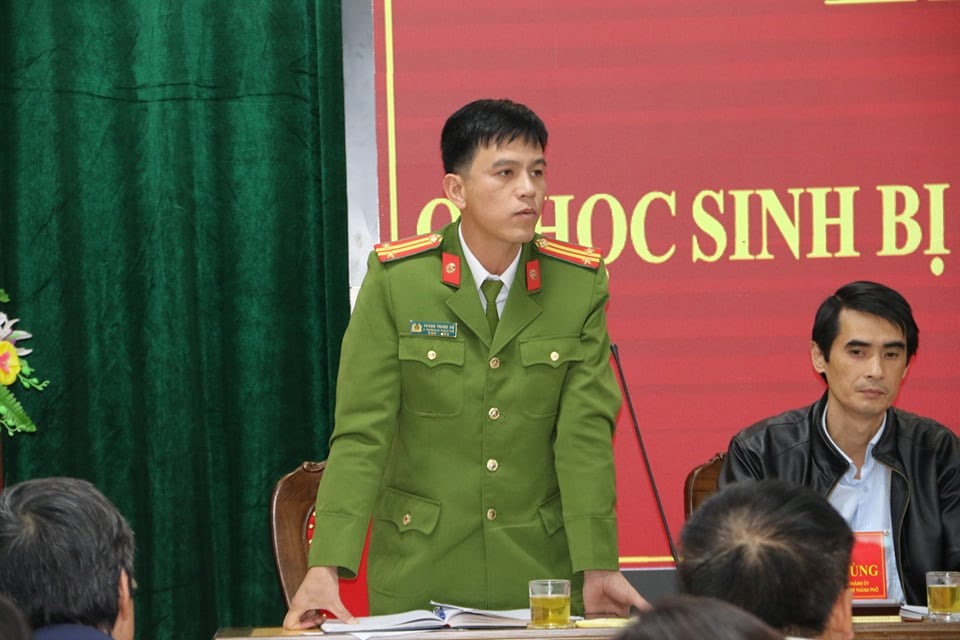 Trung tá Hoàng Trung Hà - Phó Trưởng Công an TP Điện Biện Phủ.