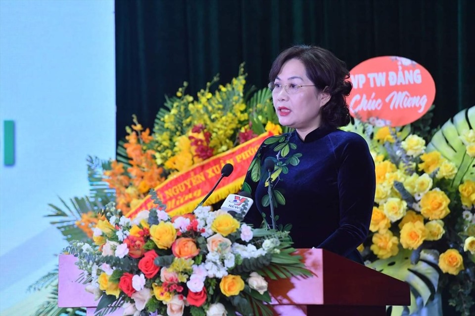 Bà Nguyễn Thị Hồng, Thống đốc Ngân hàng Nhà nước, kiêm Chủ tịch Hội đồng Quản trị Ngân hàng Chính sách Xã hội.