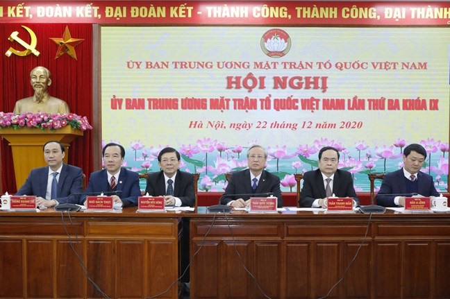 Hội nghị UBTW MTTQ Việt Nam lần thứ ba, khóa IX. Ảnh QV