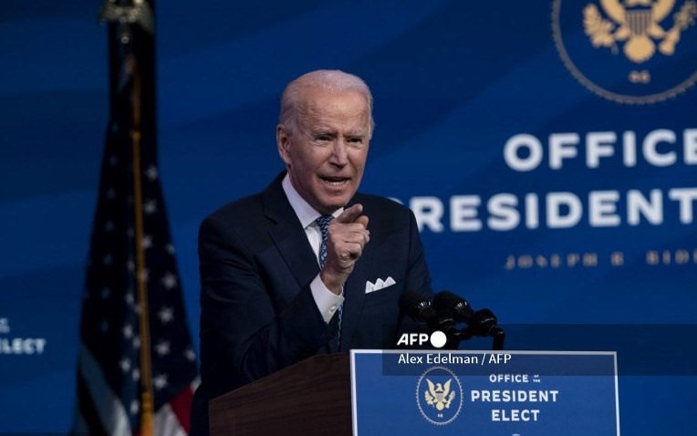 Tổng thống đắc cử Joe Biden phát biểu ngày 22.12. Ảnh: AFP