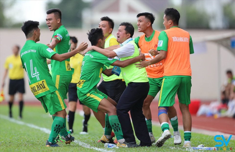ĐH Nông Lâm vào chung kết SV-League sau khi thắng ĐH Bách Khoa TPHCM 1-0. Ảnh: Thông Nguyễn.