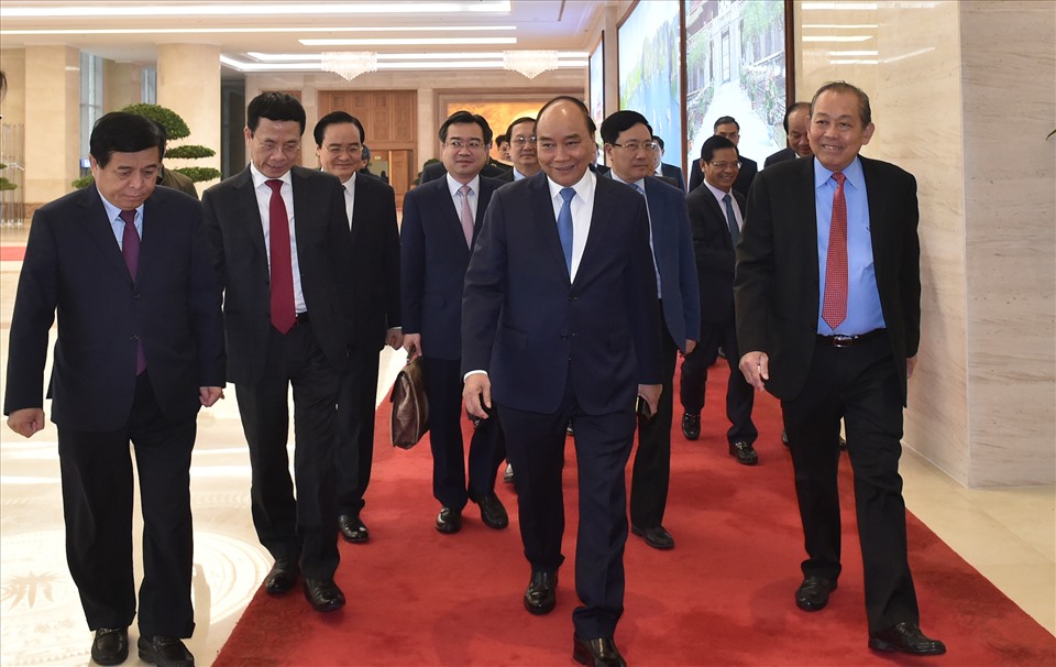 Thủ tướng Nguyễn Xuân Phúc dự Hội nghị. Ảnh QH