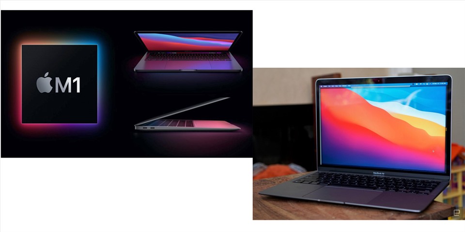 MacBook M1 đã được bày bán tạo Việt Nam từ chiều 24.12 (Đồ hoạ: Tuệ Nghi)