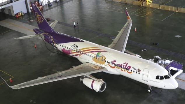 Máy bay của hãng hàng không Thai smile ở Thái Lan. Ảnh: Thai smile airways