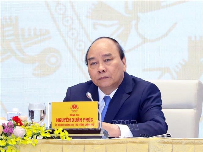 Thủ tướng Chính phủ Nguyễn Xuân Phúc chủ trì Hội nghị. Ảnh Thống Nhất/TTXVN