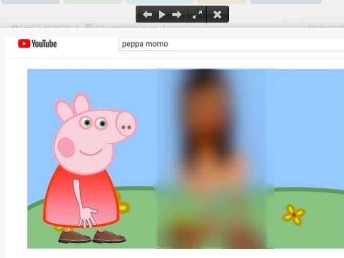 Momo xuất hiện trong những video dành cho trẻ em. Ảnh chụp màn hình.
