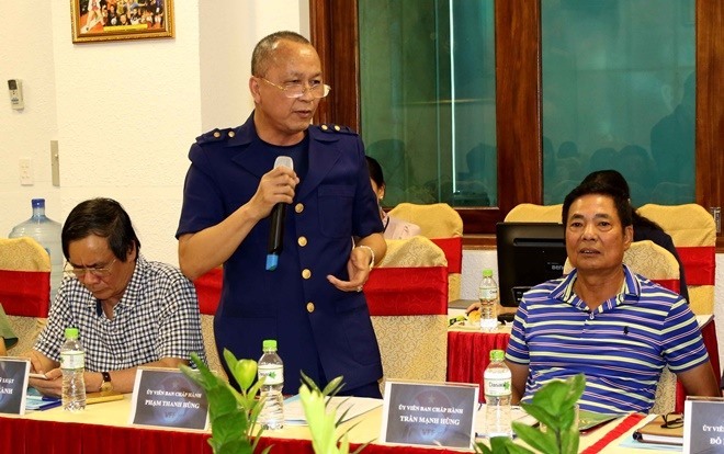 Chủ tịch Câu lạc bộ Than Quảng Ninh Phạm Thanh Hùng. Ảnh: VFF