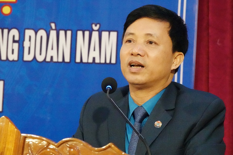 Ông Nguyễn Văn Danh - Chủ tịch LĐLĐ tỉnh Hà Tĩnh quán triệt một số nội dung trọng tâm tại Hội nghị. Ảnh: TT.