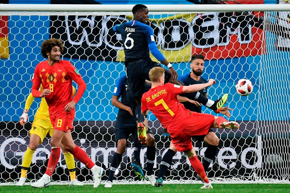 Bỉ và Pháp gặp nhau lần gần đây nhất cũng ở vòng bán kết, tại World Cup 2018. Ảnh: AFP